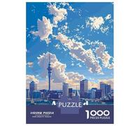 Rompecabezas para Adolescentes De 1000 Piezas Auckland New Zealand Cityscape Art Rompecabezas para Adultos Juego De Ingenio Mejora La Memoria Regalos para Amigos Y Familiares 38x26cm/1000pcs