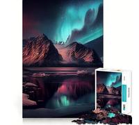 Rompecabezas para Adolescentes de 1000 Piezas Aurora Boreal con articulaciones Suaves Juguete Divertido para desarrollar la Mente Juego Relajante Regalo Ideal para cumpleaños (50x75cm)