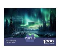 Rompecabezas para Adolescentes De 1000 Piezas Aurora Borealis Night Sky Rompecabezas Juegos Familiares Carrera De Velocidad Manual Cumpleaños 70x50cm/1000pcs