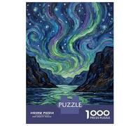Rompecabezas Para Adolescentes De 1000 Piezas Aurora Borealis Over Mountains And Water Rompecabezas Para Adultos Juego Familiar Pero Divertido Y Humorístico Actividades Divertidas En Casa 52x38cm/1000