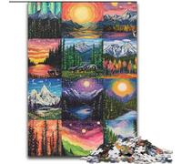 Rompecabezas para Adolescentes de 1000 Piezas, Aurora Collage, Juguetes educativos, Juegos Familiares, Ideal para Decorar escritorios (tamaño 26x38cm)