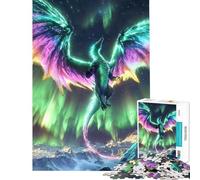Rompecabezas para Adolescentes de 1000 Piezas Aurora Genesis Dragon Actividades Divertidas para Hacer en casa Decoración del hogar Juego práctico para Mayores de 14 años (38x26cm)