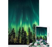 Rompecabezas para Adolescentes de 1000 Piezas Auroras boreales Juegos relajantes decoración de Pared decoración del hogar Juguetes interacción Entre Padres e Hijos (75x50cm)