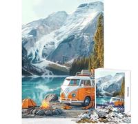 Rompecabezas para Adolescentes de 1000 Piezas Autobús en la Playa Rompecabezas de 1000 Piezas para ejercitar la Mente Gran Regalo para Juegos educativos y de Aprendizaje (38x52cm)