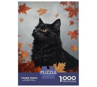 Rompecabezas para Adolescentes De 1000 Piezas Autumn Cat'S Gaze -4 Rompecabezas para Adultos Juegos Relajantes Análisis Y Lógica Difícil Y Desafiante 38x26cm/1000pcs