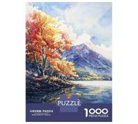 Rompecabezas para Adolescentes De 1000 Piezas Autumn Lake Mirror Rompecabezas para Adultos Juguete Decoración De Pared Corte De Precisión para Cumpleaños, Navidad 70x50cm/1000pcs