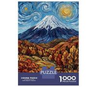 Rompecabezas para Adolescentes De 1000 Piezas Autumn Mountain Landscape in Van Gogh Style Rompecabezas Juguetes Antiestrés Mejora La Memoria Oferta como Regalo para Toda La Familia 52x38cm/1000pcs