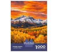 Rompecabezas para Adolescentes De 1000 Piezas Autumn Mountain Landscape Painting Rompecabezas para Adultos Juegos Familiares Análisis Y Lógica Cumpleaños Y Navidad 52x38cm/1000pcs