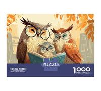 Rompecabezas para Adolescentes De 1000 Piezas Autumn Owl Family Reading Rompecabezas para Adultos Juguetes DIY Pero Divertidos Y Humorísticos Regalos De Cumpleaños Y Únicos 38x26cm/1000pcs