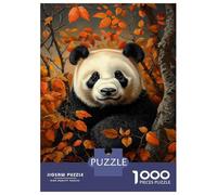 Rompecabezas para Adolescentes De 1000 Piezas Autumn Panda Beauty Rompecabezas Juguete Decoración De Pared Vacaciones En Casa Matar El Tiempo Desafío Educativo 38x26cm/1000pcs