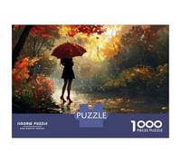 Rompecabezas para Adolescentes De 1000 Piezas Autumn Rainy Day Walk Rompecabezas para Adultos Juguetes Antiestrés Arte De Pared Regalos De Cumpleaños Y Únicos 38x26cm/1000pcs