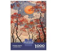 Rompecabezas para Adolescentes De 1000 Piezas Autumn Trees Sunset Tapestry Rompecabezas para Adultos Juego De Ingenio Difícil Difícil Cumpleaños Y Navidad 52x38cm/1000pcs