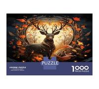 Rompecabezas para Adolescentes De 1000 Piezas Autumnal Fantasy Deer Artwork Rompecabezas para Adultos Juego Práctico Decoración Perfecta Regalos Y Cumpleaños Únicos 38x26cm/1000pcs