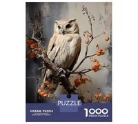 Rompecabezas para Adolescentes De 1000 Piezas Autumnal Owl Perch Rompecabezas para Adultos Juguete Decoración De Pared Mejora La Memoria Regalos De Cumpleaños Y Únicos 38x26cm/1000pcs