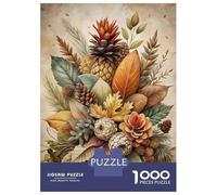 Rompecabezas para Adolescentes De 1000 Piezas Autumnal Still Life with Pineapple Rompecabezas para Adultos Juego Práctico Que Mejora La Memoria Interacción Entre Padres E Hijos 52x38cm/1000pcs