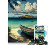 Rompecabezas para Adolescentes de 1000 Piezas Aventura en Canoa,Bordes impecables,Divertido Juego Mental,Regalo,Momento Acogedor,Decoración navideña para la Pared (50x75cm)