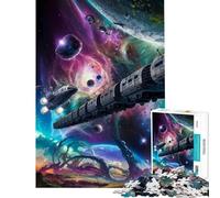 Rompecabezas para Adolescentes de 1000 Piezas Aventura en Tren cósmico Juego Familiar adictivo para Cultivar la Paciencia Gran Regalo para Juegos Que mejoran la Memoria (Tamaño 38x52cm)
