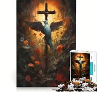 Rompecabezas para Adolescentes de 1000 Piezas: Aves en el Cristianismo, Juegos relajantes, Actividades Familiares, con póster y Hoja de Preguntas a Juego 38x26cm