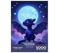 Rompecabezas para Adolescentes De 1000 Piezas Baby Dragon Neon Rompecabezas para Adultos Juego De Ingenio Decoración De Pared Regalos para Reducir El Estrés 70x50cm/1000pcs