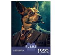 Rompecabezas para Adolescentes De 1000 Piezas Bad Boy Dog in Suit Rompecabezas para Adultos Juguetes De Bricolaje Análisis Y Lógica Diversión En Casa Actividades, 38x26cm/1000pcs