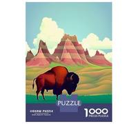 Rompecabezas para Adolescentes De 1000 Piezas Badlands National Park Rompecabezas para Adultos Juegos Relajantes Regalos para Mujeres Ayuda A Ejercitar El Cerebro 52x38cm/1000pcs