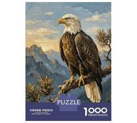 Rompecabezas para Adolescentes De 1000 Piezas Bald Eagle Perched on A Branch Rompecabezas para Adultos Juego De Ingenio Aliviador del Estrés 70x50cm/1000pcs