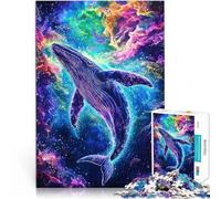 Rompecabezas para Adolescentes de 1000 Piezas Ballena en el Espacio para el Juguete de desafío de Juego Educativo Ideas de Regalos 38x26cm