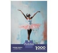 Rompecabezas para Adolescentes De 1000 Piezas Ballet Dancer in Pink Tutu Serene Elegance Ballerinas Reflection Rompecabezas para Adultos Juegos Familiares Pero Divertidos Y Humorísticos Desafío Educa