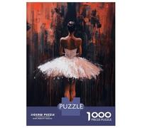 Rompecabezas para Adolescentes De 1000 Piezas Ballet Dancer in Red The Shadow of Ballet Artistic Expression Rompecabezas para Adultos Juguetes De Bricolaje Análisis Y Lógica Diversión En Casa Activid