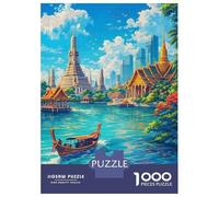 Rompecabezas para Adolescentes De 1000 Piezas Bangkok Thailand River Scene Rompecabezas para Adultos Juguete Decoración De Pared Mejora La Memoria Regalos De Cumpleaños Y Únicos 38x26cm/1000pcs