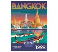 Rompecabezas para Adolescentes De 1000 Piezas Bangkok Travel Rompecabezas Juguetes Antiestrés Mejora La Memoria Oferta como Regalo para Toda La Familia 70x50cm/1000pcs