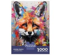 Rompecabezas para Adolescentes De 1000 Piezas Banksy Fox Graffiti Art Rompecabezas para Adultos Juego De Ingenio Decoración De Pared Regalos para Reducir El Estrés 52x38cm/1000pcs