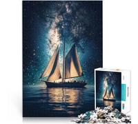 Rompecabezas para Adolescentes de 1000 Piezas Barco de Vela Vía Láctea Aprendizaje Educativo Regalos para Amigos y Familiares 38x26cm