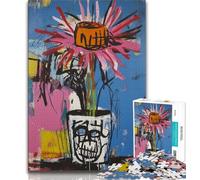 Rompecabezas para Adolescentes de 1000 Piezas, Basquiat Flowers, Juguetes educativos, Juegos Familiares, Juego Educativo para cumpleaños y Navidad, 38x26cm
