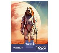 Rompecabezas para Adolescentes De 1000 Piezas Basset Hound Mars Rompecabezas para Adolescentes Juegos Relajantes Regalo De Cumpleaños Gran Regalo para Jugar 38x26cm/1000pcs