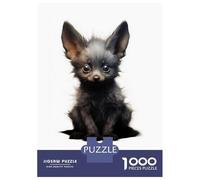 Rompecabezas para Adolescentes De 1000 Piezas Bat Eared Fox Rompecabezas para Adultos Juguetes Antiestrés Decoración De Pared Interacción Entre Padres E Hijos 52x38cm/1000pcs