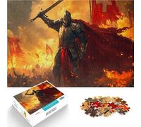 Rompecabezas para Adolescentes de 1000 Piezas Batalla de Caballeros Juguetes de Juego para Regalo Familiar Buen Regalo 52x38cm