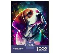 Rompecabezas para Adolescentes De 1000 Piezas Beagle Dog Colorful Rompecabezas para Adultos Juguetes De Bricolaje Análisis Y Lógica Diversión En Casa Actividades, 70x50cm/1000pcs