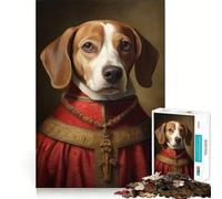 Rompecabezas para Adolescentes de 1000 Piezas Beagle,El Papa,Arte de Corte Fino,Actividad para la Mente Inteligente,Tiempo de Juego Acogedor, Tranquilo (50x75cm)
