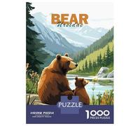 Rompecabezas para Adolescentes De 1000 Piezas Bear Family Rompecabezas para Adultos Juegos Relajantes Una Obra De Arte Cumpleaños 70x50cm/1000pcs