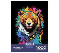 Rompecabezas para Adolescentes De 1000 Piezas Bear Head Graffiti Rompecabezas para Adultos Juguetes Antiestrés Arte De Pared Regalos De Cumpleaños Y Únicos 70x50cm/1000pcs