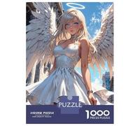 Rompecabezas para Adolescentes De 1000 Piezas Beautiful Angel White Girl Rompecabezas para Adultos Juegos Divertidos Decoración De Pared 70x50cm/1000pcs