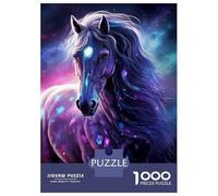 Rompecabezas para Adolescentes De 1000 Piezas Beautiful Space Horse Rompecabezas Juegos Familiares Carrera De Velocidad Manual Cumpleaños 52x38cm/1000pcs