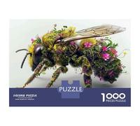 Rompecabezas para Adolescentes De 1000 Piezas Bee Garden Decorations for Your Home Rompecabezas para Adultos Juguete Decoración De Pared Carrera De Velocidad Manual Desafío Educativo 38x26cm/1000pcs