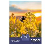 Rompecabezas para Adolescentes De 1000 Piezas Bee on Yellow Flower Rompecabezas para Adultos Juegos Relajantes Decoración Cumpleaños 52x38cm/1000pcs