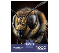 Rompecabezas para Adolescentes De 1000 Piezas Bee Portrait on Dark Rompecabezas para Adultos Juegos Divertidos Mejora La Memoria Oferta como Regalo para Toda La Familia 52x38cm/1000pcs