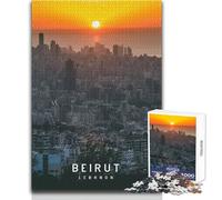 Rompecabezas para Adolescentes de 1000 Piezas,Beirut,Juegos educativos,Regalo para cumpleaños,tamaño 50x75cm