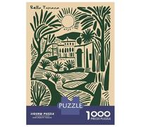 Rompecabezas para Adolescentes De 1000 Piezas Bella Toscana Illustration Rompecabezas para Adultos Juguetes Antiestrés Regalo De Cumpleaños para Cumpleaños, Navidad 70x50cm/1000pcs