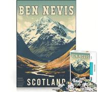 Rompecabezas para Adolescentes de 1000 Piezas: Ben Nevis en Escocia, Juego Educativo, decoración de Pared, cumpleaños y Navidad 38x26cm