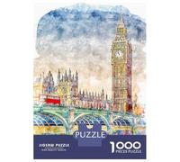 Rompecabezas para Adolescentes De 1000 Piezas Ben Tower Day Rompecabezas para Adultos Juego Familiar Alivia El Estrés Interacción Entre Padres E Hijos 52x38cm/1000pcs